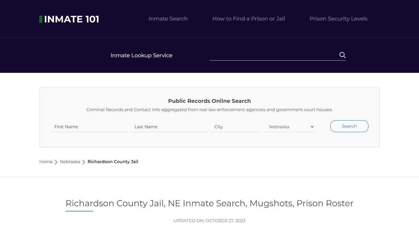 Richardson County Jail, NE Inmate Search, Mugshots, Prison Roster